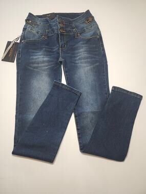 Pasion NWT Women’s High Waist Skinny Jeans Medium Wash Sz 9